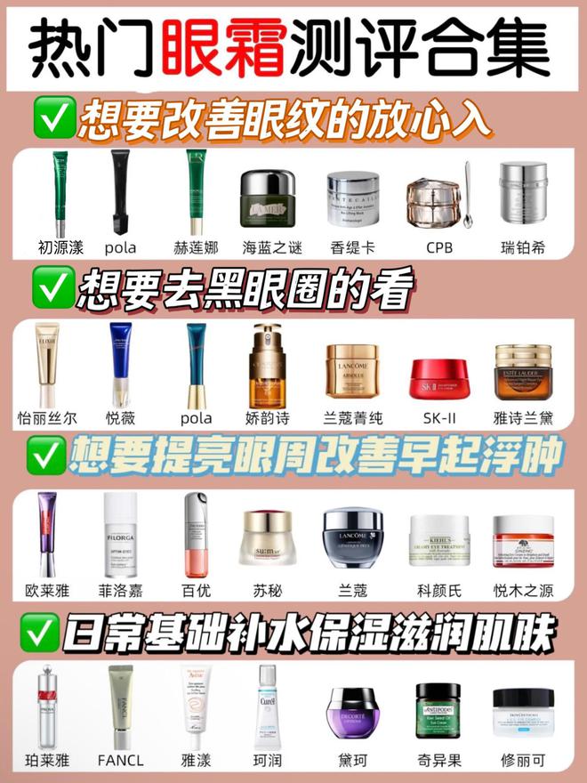 十强！抗皱眼霜决赛圈十大品牌跟着选不迷路j9九游真人游戏第一品牌抗皱眼霜排行榜前(图6)